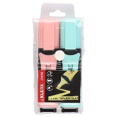 Набор текстовыделителей 2цв 1-5мм KLERK DAY to DAY Pastel 216702 перс гол