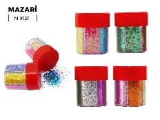 Набор декоративных блесток M-9926 № 1, 6 цветов, банка-шейкер из пластика,2дизайна в ассортименте