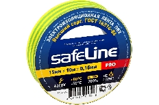 Изолента Safeline 15/10 желто- зеленый  (10/250)
