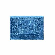 Обложка для паспорта из натуральной кожи, металлик голубой, тисн.блинтовое"РОССИЯ-ПАСПОРТ-ГЕРБ"