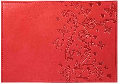 Обложка для паспорта из натуральной кожи, красный, тиснение по коже конгрев "Вдохновение"